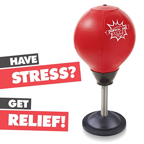 Abco Tech Stress Buster Desktop Punching Ball – Relieves Stresses and Good