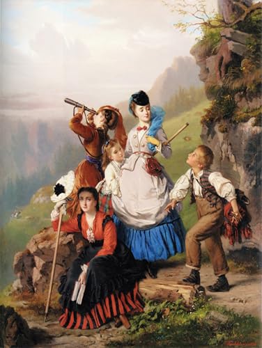 Graffiti art mural les jeunes montagnards tableau décoration toile Charles Edouard Boutibonne