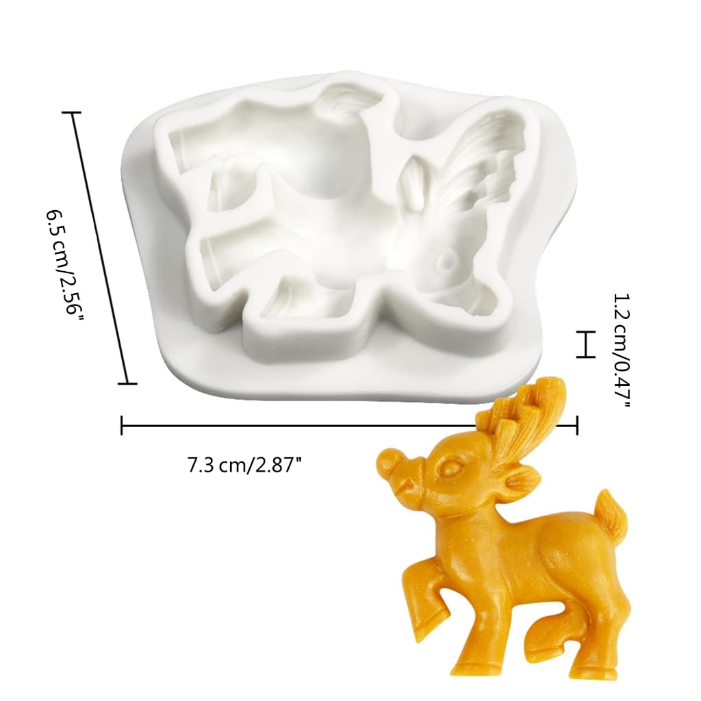 Moule En Fonte Céramique Clay Magic Inc - Noël Cupidon Renne - Modèle #2838