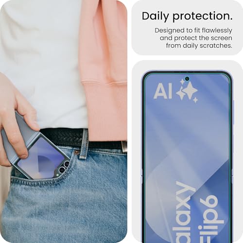 Image of FIRST MART Front and Back Matte Screen Protector for Samsung Galaxy Z Flip 6 / Z Flip6 with Installation Kit | TPU Anti-Glare Membrane, Fingerprint Working, Bubble-Free| Edge to Edge Coverage
