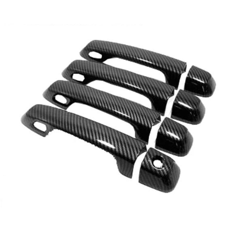SXQPOCAR Carbon Fiber Smart Door Handle Cover for 4Runner 5th Gen 2010~2022 Car Exterior Style Accessories Stickers Trim Replacement Parts(4 Keyless Entry)