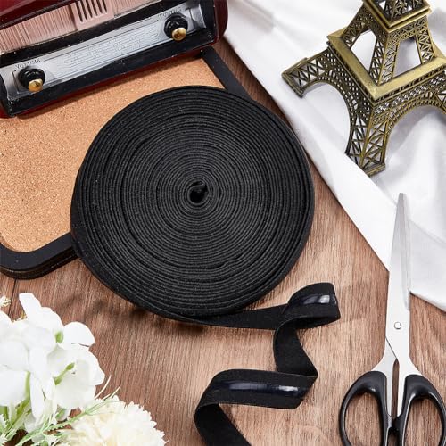 GORGECRAFT 10Yds*22mm Non-Slip Silicone Elastic Gripper Band Stretch Grip Tape Trim Ribbon Sewing Rubbers Webbing Belt Waistband Spool for Sewing Clothes Garment Crafts Sports Shorts Black - Image 4