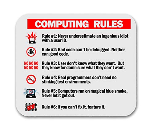 Neurons Not Included Computing Rules Funny Computer Mouse Pad Neurons Not Included cover