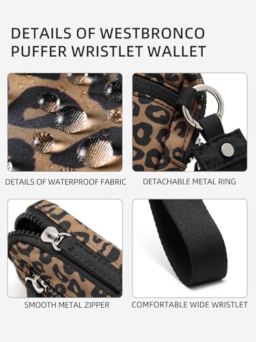 Image of WESTBRONCO Wristlet Wallets for Women - RFID Blocking Quilted Nylon Phone Wallet, Card Holder Purse for Travel & Everyday Use