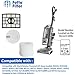 Fette Filter Vacuum Filter Set Compatible with Shark Rotator Powered Lift-Away NV650, NV650W, NV651, NV652, NV750W, NV751, NV752, NV831, NV835. Compare to # XFF650 & XHF650 (1 Hepa 2 Foam)