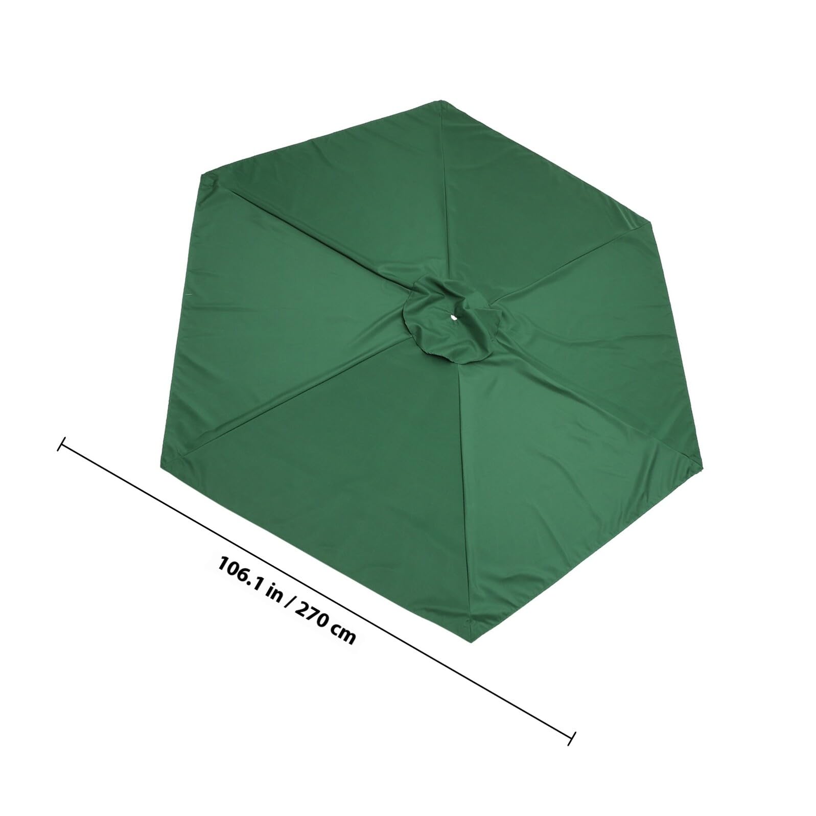 Telo di Ricambio per Ombrellone da Patio 2, 7m 6 Stecche Verde