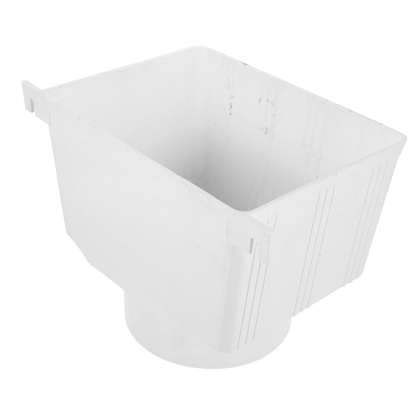 Desviador de Agua de Canaleta PVC Blanco de Precisión, 1 Pieza | Sistemas de Canalón y Lluvia, Uso en Drenaje de Fábricas y Espacios Públicos