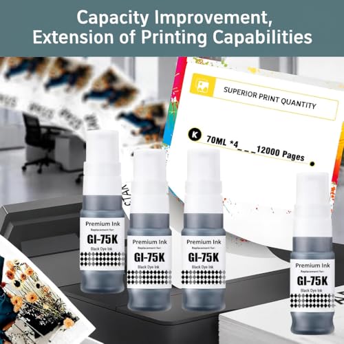 Image of KOSH GI-75 Refill Ink Compatible for Canon MAXIFY GX1070 GX2070 Printer