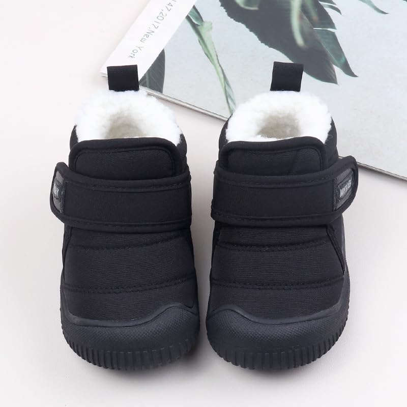 Baby Winter Snow Boots for Toddlers 1-3 Years Anti-Slip Outdoor Booties with Plush Faux Fur Lining, Lightweight & Warm for Boys & Girls4