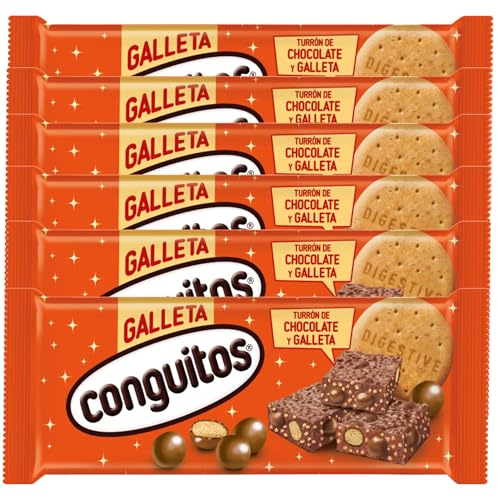 Conguitos Turrón Galleta pack de 6 turrones de 250g c/u