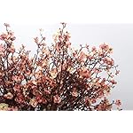 JAKY-Global Babys Breath Silk Artificial Flowers 6 Bundle European Fake Flowers Decor Wedding Party Fall Stems Decoration Bouquets DIY Home Garden,Farmhouse,Living Room Decor (Beige Brown-6pcs) - Image 5