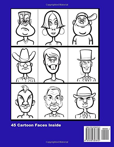 45 Ideas To Practice Cartoon Portraits & Faces: Great Book For Young Cartoonist and Comics Drawing Artist - Practicing How To Draw Faces. - Image 2