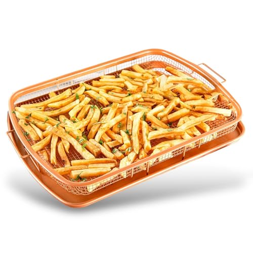 Image of For Gotham Steel Medium Air Fryer Tray for Oven with Recipe Book -12.6 x 9.4