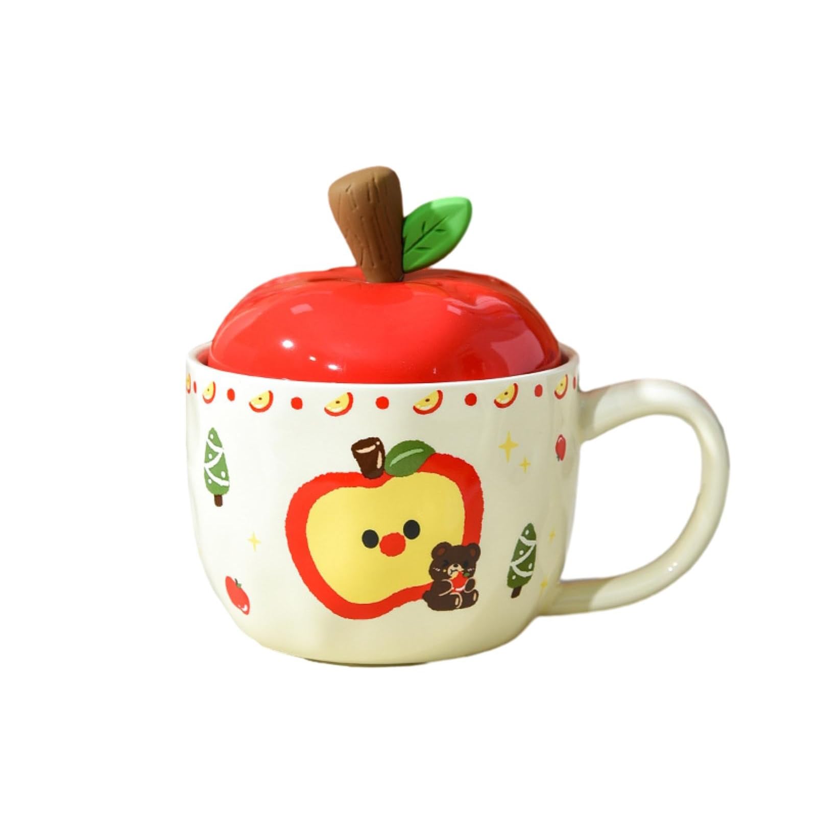 Taza de Navidad de 420 ml con tapa, 420 ml