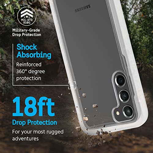 Pelican Voyager - Samsung Galaxy S23 Plus Case [6.6"] [18ft MIL-STD Drop Protection] [Wireless Charging] Phone Case for Samsung Galaxy S23 Plus w/Belt Clip Holster Phone Stand -Anti Yellowing - Clear - image 2
