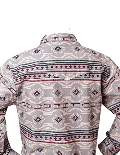 BOYS LONG SLEEVE SNAP BLANKET AZTEC PRINT WESTERN SHIRT2