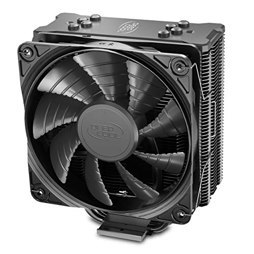 DEEP COOL GAMMAXX GTE V2 Negro, Disipador de CPU, con 4 Tubos de Calor, un 120 mm CPU Ventilador PWM Negro, Compatible con Intel/AMD