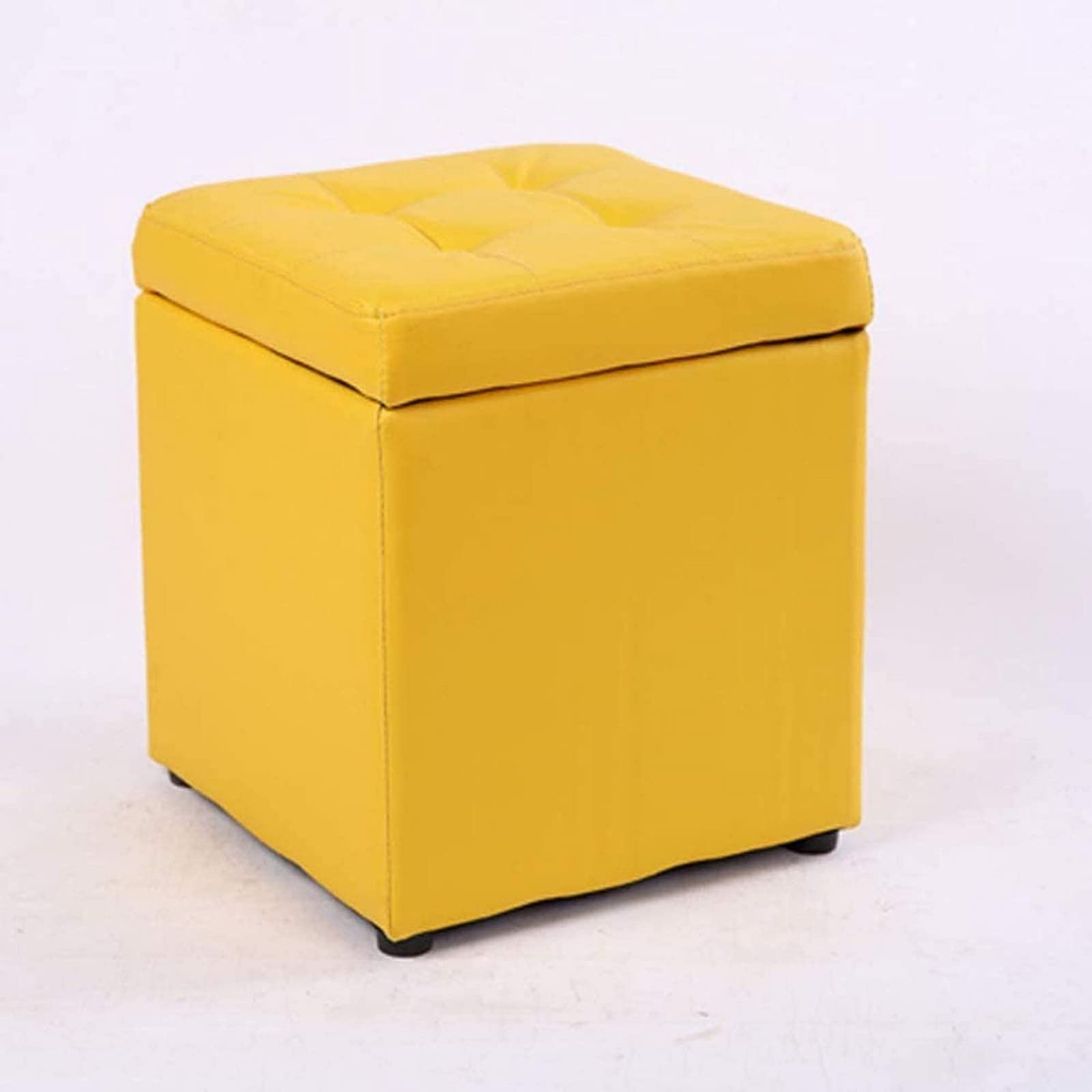 LMMIAOZ Portable Ottoman Footrest Stool with Storage, Square Pouf for Living Room, Comfortable Footrest, Versatile Foot Stool for Relaxation and Home Décor