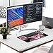 Glitter Pink Rose Desk Mat Non-Slip Laptop Writing Pad Large Keyboard Mousepad with Rubber Base 23.6