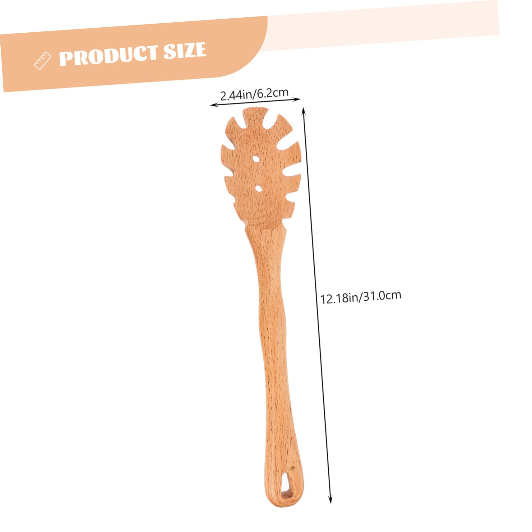 HOLIDYOYO Wooden Spoon Kitchen Strainer Spaghetti Pasta Serving Spoons Noodle Colander Spoon Noodles Colander Fettuccine Noodles Soup Ladle Pasta Strainer Spoon Noodle Ladle Pasta Claw Spoon
