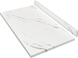 ROOMTEC Laminate Countertop, Wood Countertop for DIY, Table Top, Washer Dryer Counter Top, 48" L x 25.56" W x 0.75" Thick(Marble Texture)