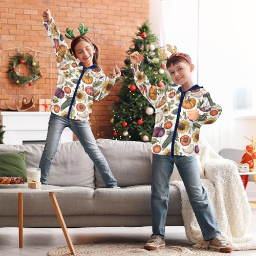 CHIFIGNO Cute Boys Zip up Hoodie Printed Boys Jackets Fall Toddler Boy Clothes with Pockets for Toddler and Kids4