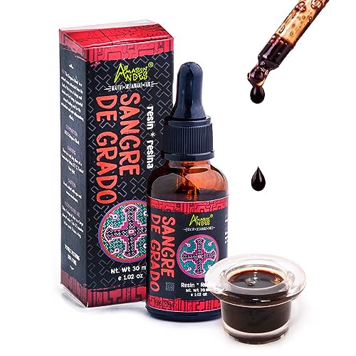 Amazon Andes Dragons Blood Organic Liquid Extract - Sangre de Drago Sap from Peru | Pure Sangre de Grado Wild Harvested Resin Tincture | Dragons Blood Sap | Sangre de Dragon | 1 fl oz (30ml)