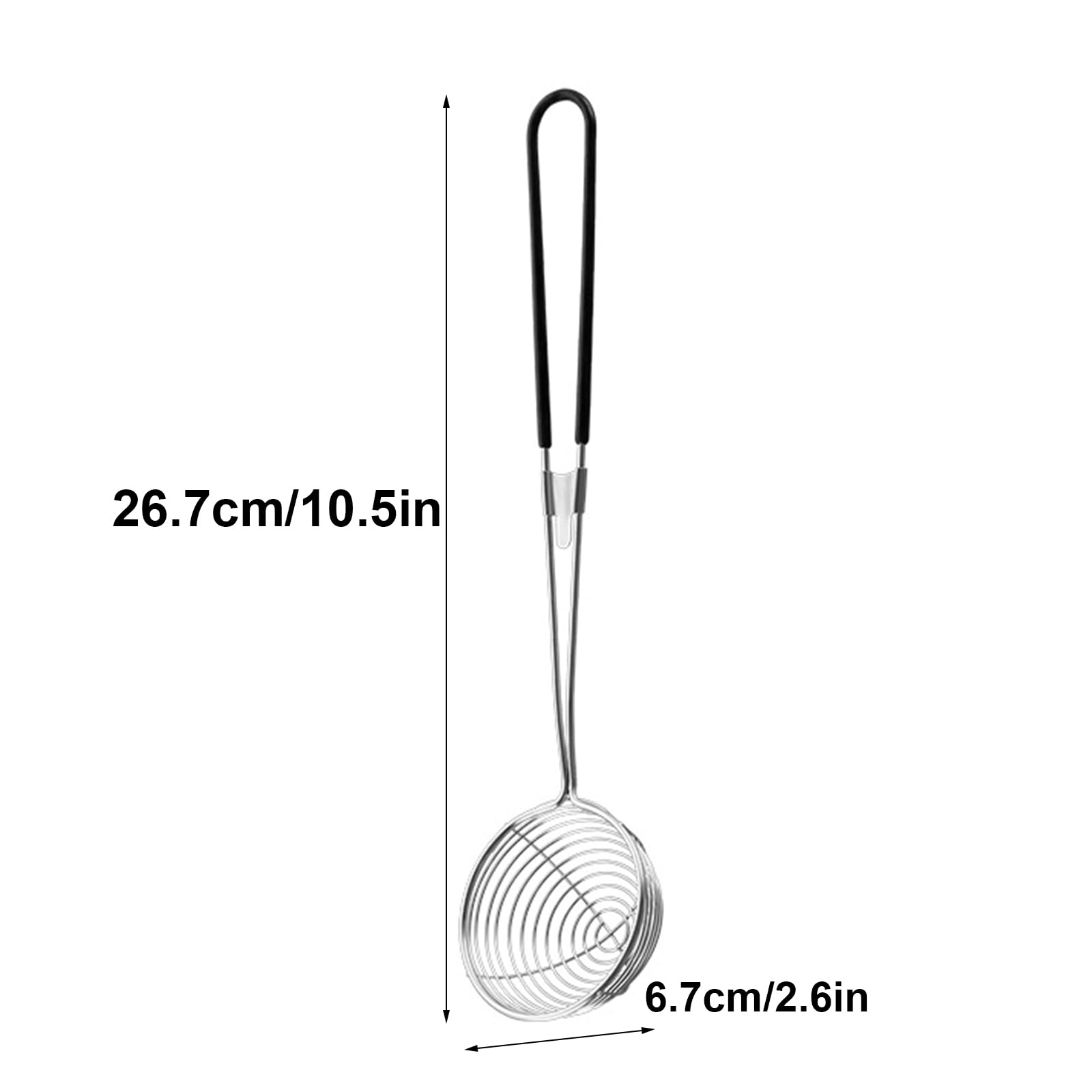 6 sztuk sitko do fondue ze stali nierdzewnej, łyżka cedzakowa, sitko kuchenne ze stali nierdzewnej, sitko kuchenne z uchwytami, łyżeczka, filtr, sitko, długi uchwyt, sitko do makaronu, łyżka do duszenia fondueparty (kolor czarny)