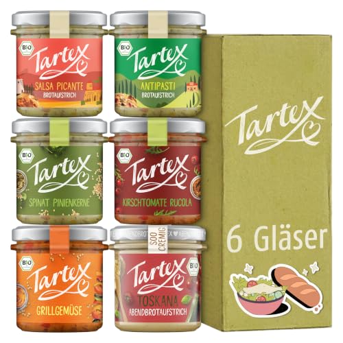 Tartex Mediterrane Box | Bio vegane Brotaufstriche | 6 Gläser