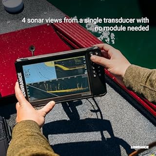 Lowrance Eagle Eye 9 Live Sonar FishFinder/Chartplotter with Transom-Mount Transducer and Preloaded C-MAP U.S. & Canada Charts, 9-inch IPS Screen, Black, 000-16232-001