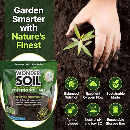 WONDER SOIL Organic Potting Soil | Ready to Plant Coco Coir Fully Loaded with Nutrients | 3 LBS Bag Expands to 12 Quarts of Indoor Outdoor Soil for Gardens & Plants | Incl Worm Castings, Perlite - Image 6
