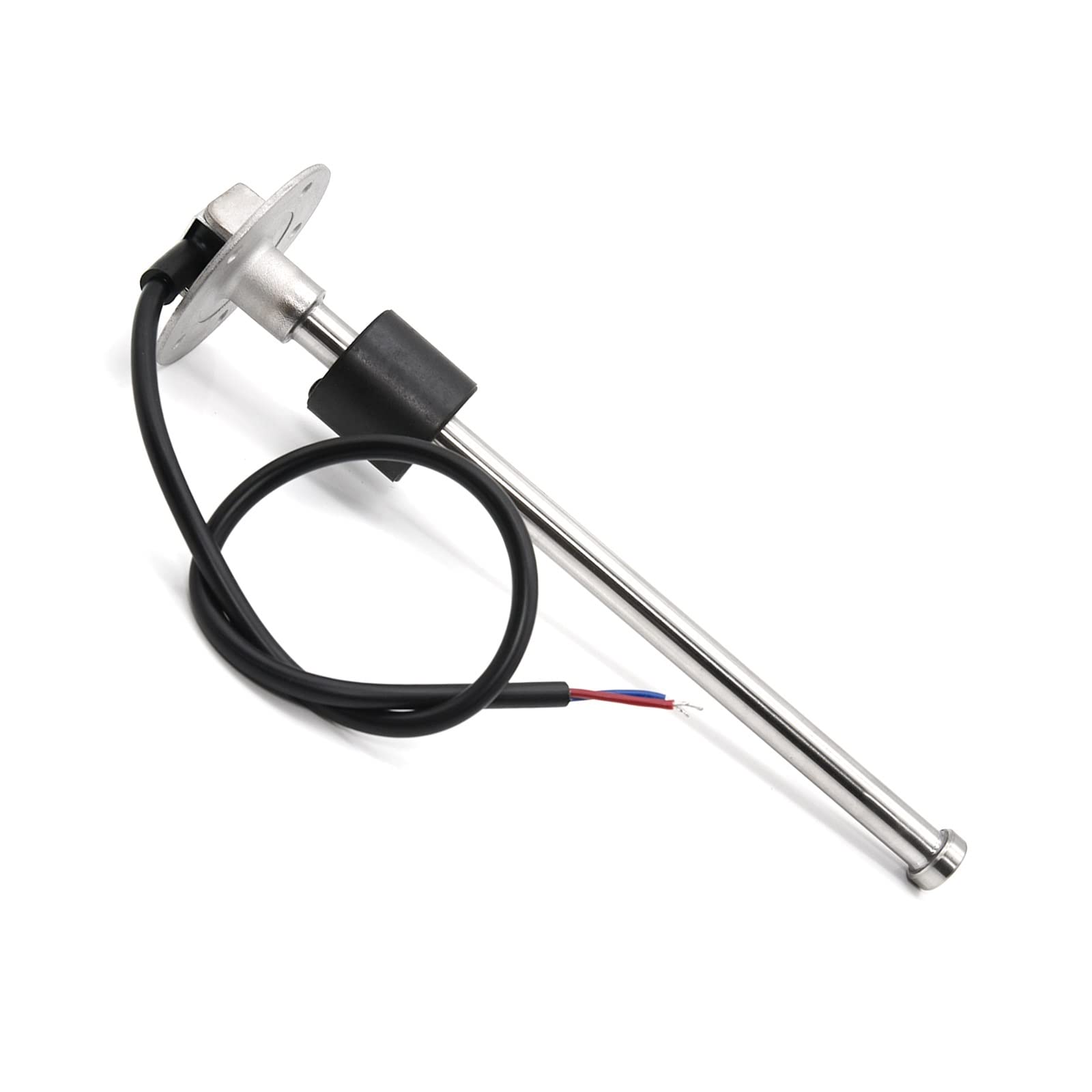 Czujnik poziomu cieczy, 52mm wskaźnik poziomu wody łodzi ze stali nierdzewnej z czujnikiem w zbiorniku samochodowym dla Auto Truck Marine Meter 9-32V)(With 525mm Sensor)