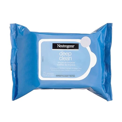 Lenços Demaquilantes Deep Clean, Neutrogena, 25 Unidades