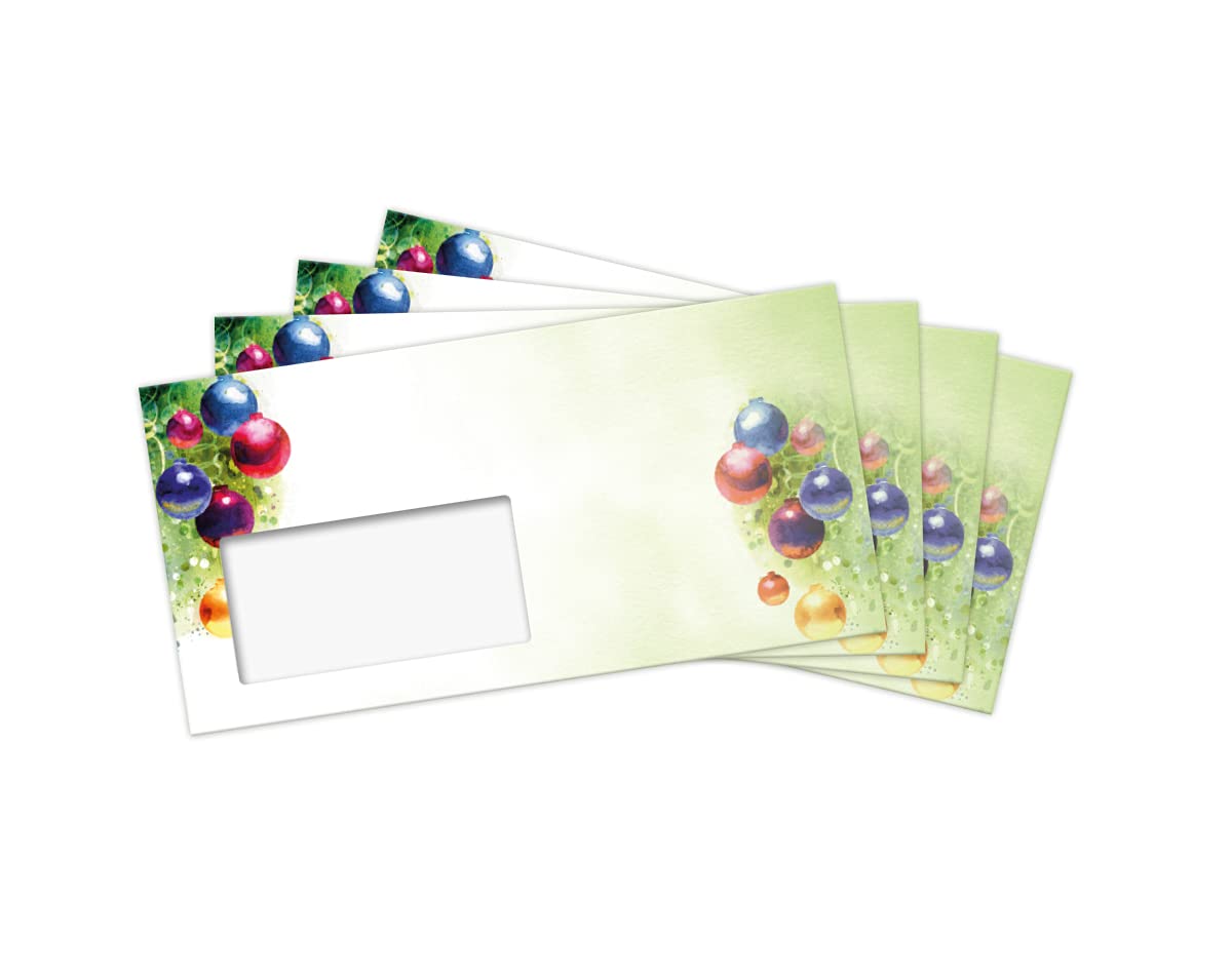 Briefpapier Weihnachten Weihnachtsbriefpapier mit Umschlag Umschlägen mit Fenster Weihnachtspapier A4 für Kunden (250 Blätter + 250 Umschläge)