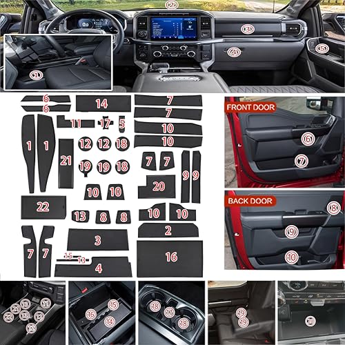 Accesorios for Ford F150 2021-2025 Portavasos Antideslizante 40 Piezas miniatura 6