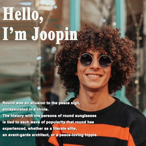 Image of Joopin Small Round Sunglasses Hippie Circle Sun Glasses UV400 Protection