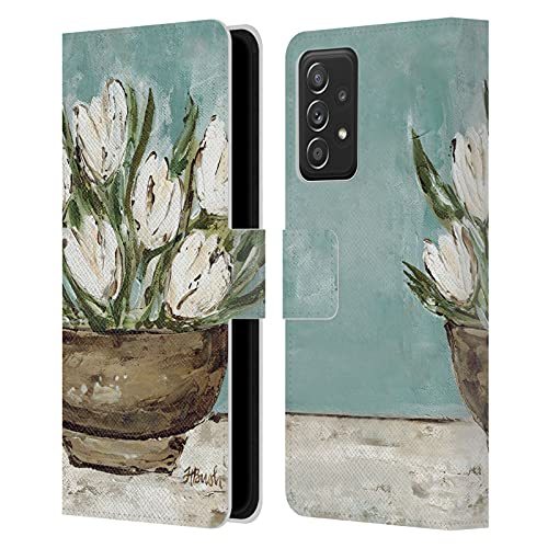 Étui portefeuille en cuir fleuri pour Samsung Galaxy A53 5G par Haley Bush