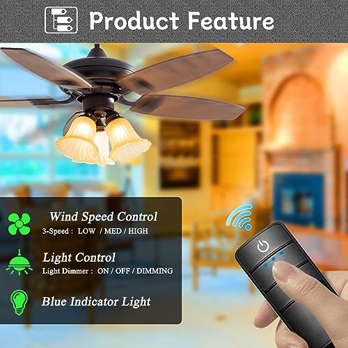 Fekots RC-72T&RC-72R Universal Ceiling Fan Remote Control Kit,Hampton Bay Fan Remote Kit Replacement thumb #1