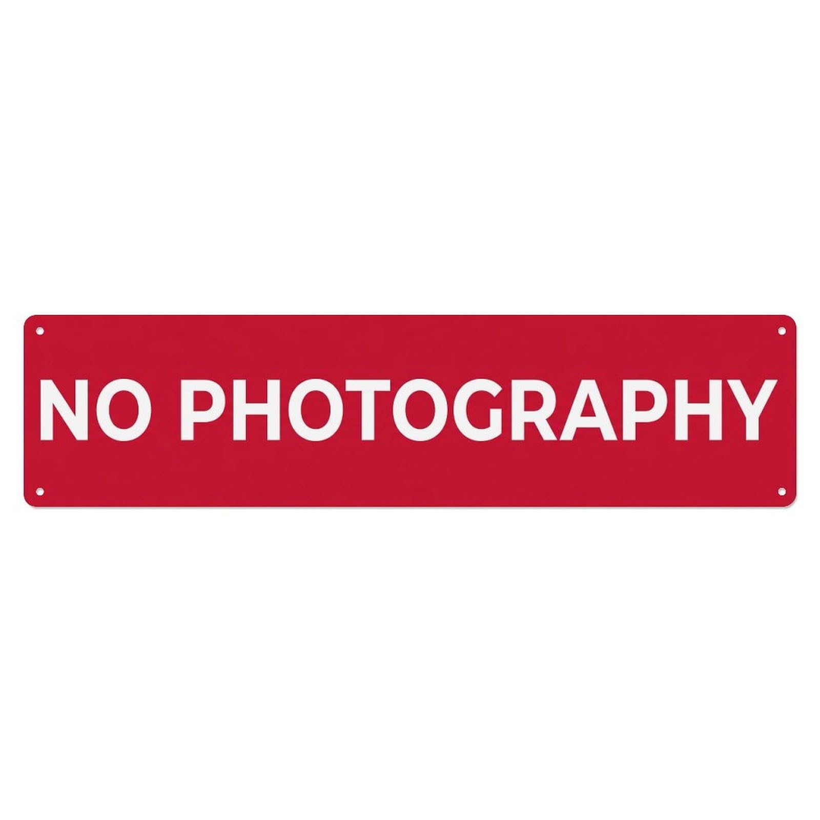 No Photography Cameras Prohibited Metal Tin Sign