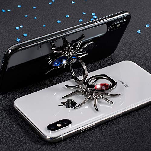 Image of Allengel Cell Phone Ring Holder - Finger Ring & Stand - Spider Ring with Diamonds Metal Grip Holder - Improves Phone Grip Compatible with iPhone, Galaxy and Most Cases (Except Silicone /Leather)