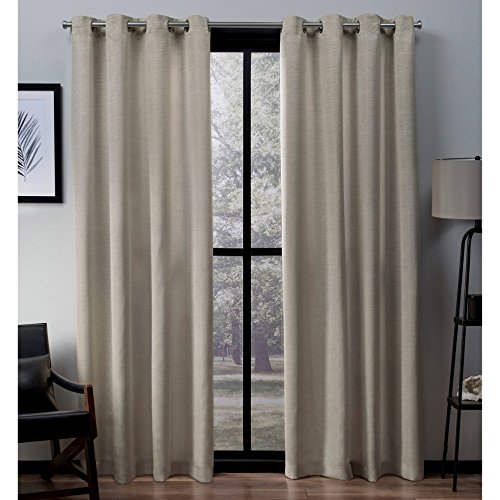 Exclusive Home Curtains Virenze Faux Silk Window Curtain Panel Pair with Grommet Top