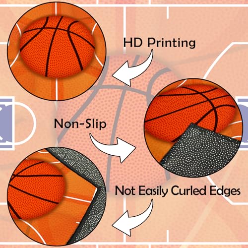 Tapete decorativo cancha de baloncesto 3'x5' miniatura 3