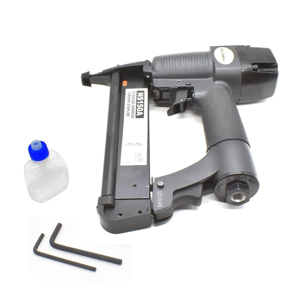 AIR LOCKER NS150A 18 Gauge 1/2 Inch to 1-5/8 Inch Long, 1/4 Inch Narrow Crown L Wire Stapler