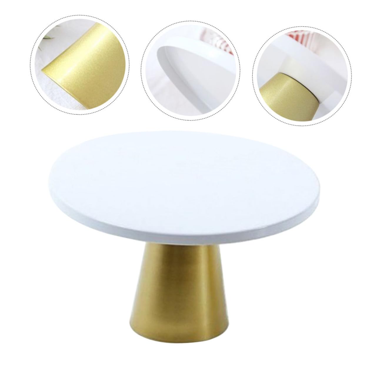 Présentoir à Gâteaux en Fer Blanc Moyen, Plateau Décoratif Multifonction 1 Niveau pour Desserts, Accessoire pour Mariage, Anniversaire et Usage Domestique, Support Gâteau