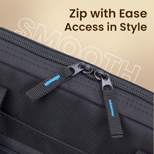 Image of RivaCase Regent 8037 Black Laptop Bag 15.6 inch Inches Smart Design Durability for both Versatility and Style Briefcase for Macbook Laptop with Smart Organizer, Professional Bag for Business, Work, Travel