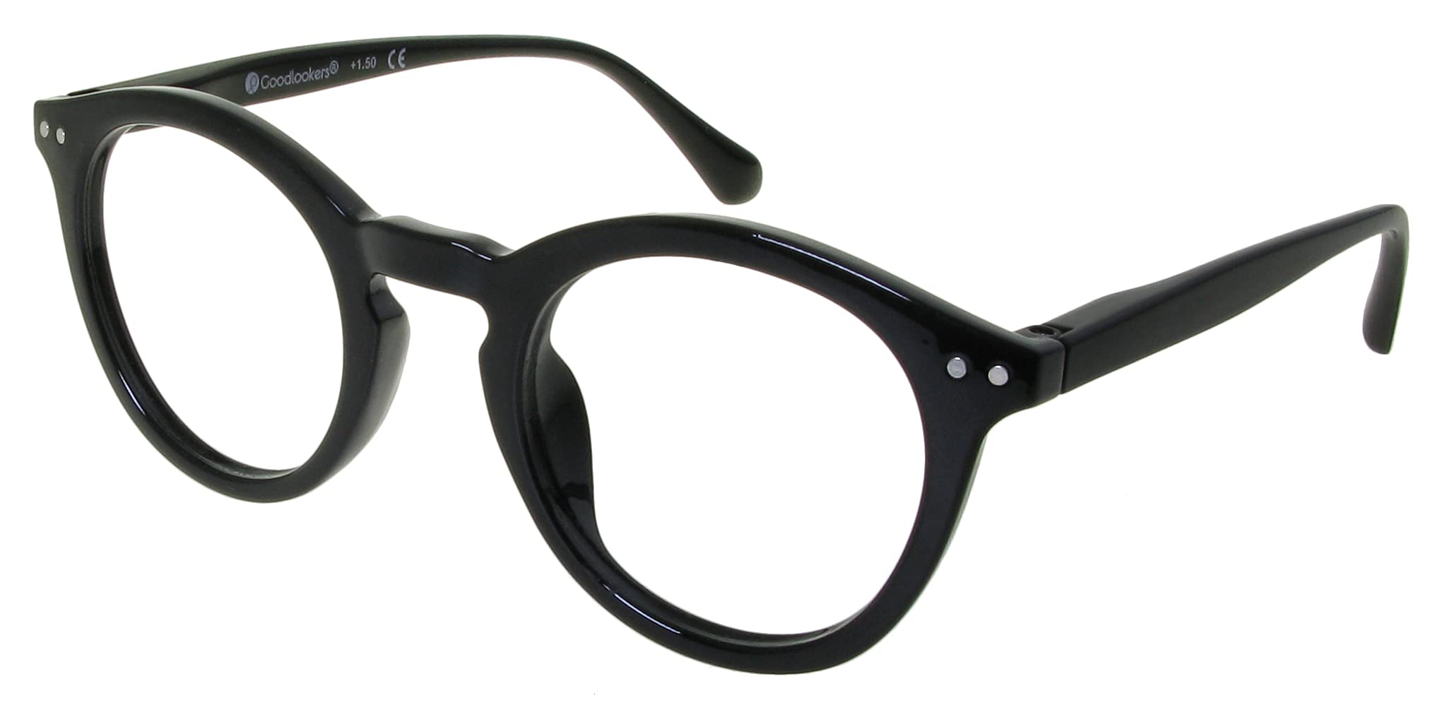 Goodlookers Reading Glasses 'Embankment' Shiny Black +2.50