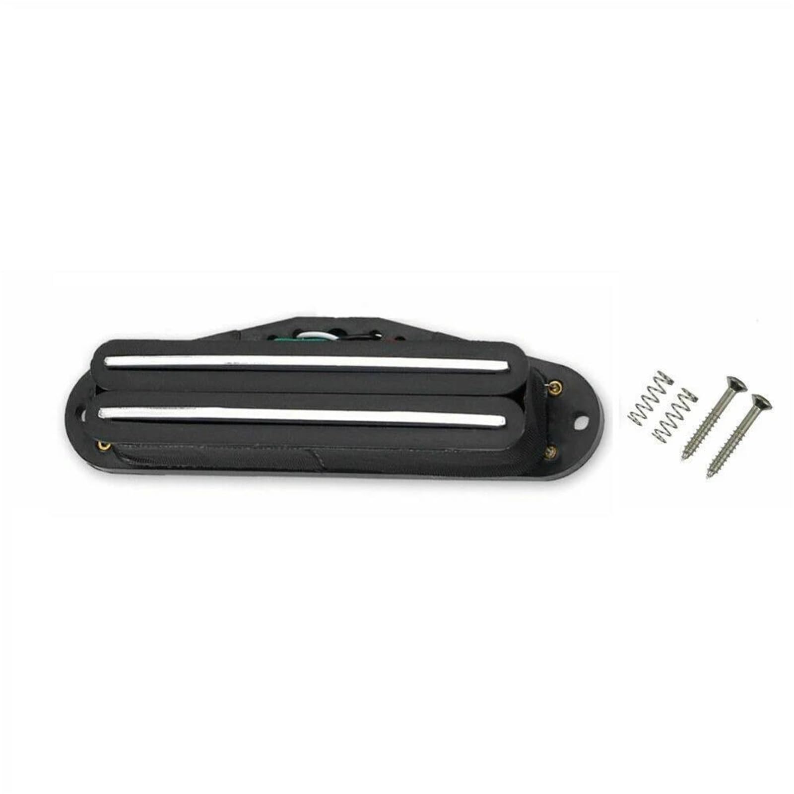 Repuestos Para Pastillas De Guitarra Pastilla De Guitarra Eléctrica Individual Cortable De Doble Bobina | Pastilla de riel plateado negro pequeño de cerámica de bajo ruido con doble riel