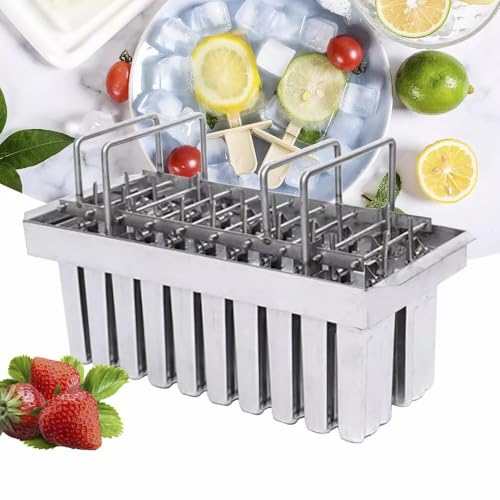Molde de acero inoxidable para helado, para hacer paletas de yogur para postres caseros y comerciales