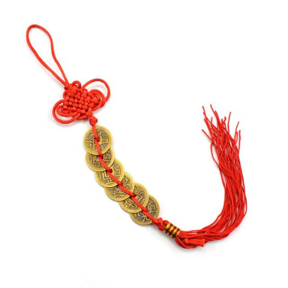 Pièce Porte-bonheur Chinoise – Quatre Bêtes Divines – Dragon Vert, Tigre Blanc, Xuanwu, Oiseau Vermillon – Collection Feng Shui