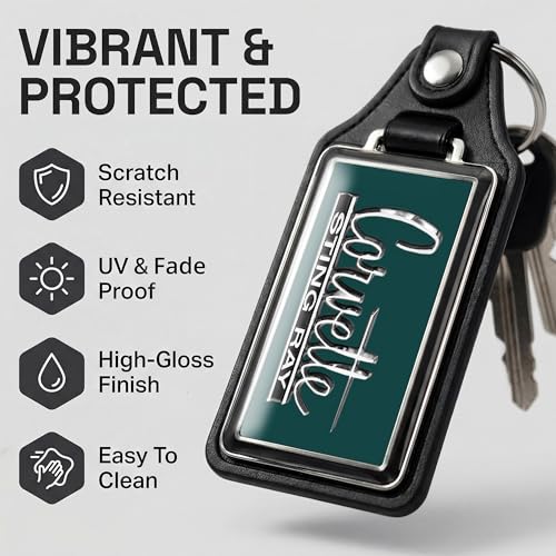Image of Brotherhood Car Key Chain for Corvette - Classic Models Keychain for Men and Women Gift Key Ring Key Chain